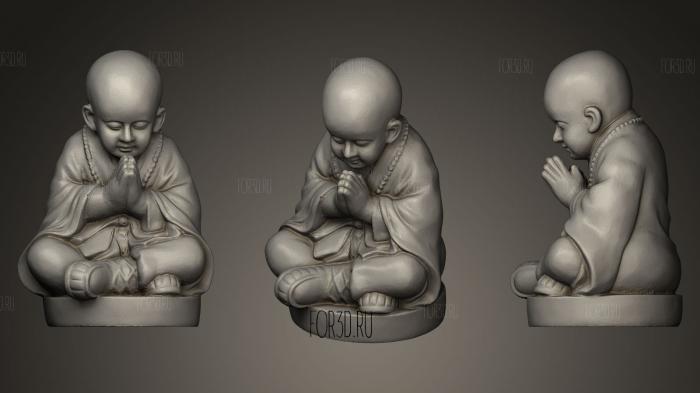 Buddhist Monk stl model for CNC